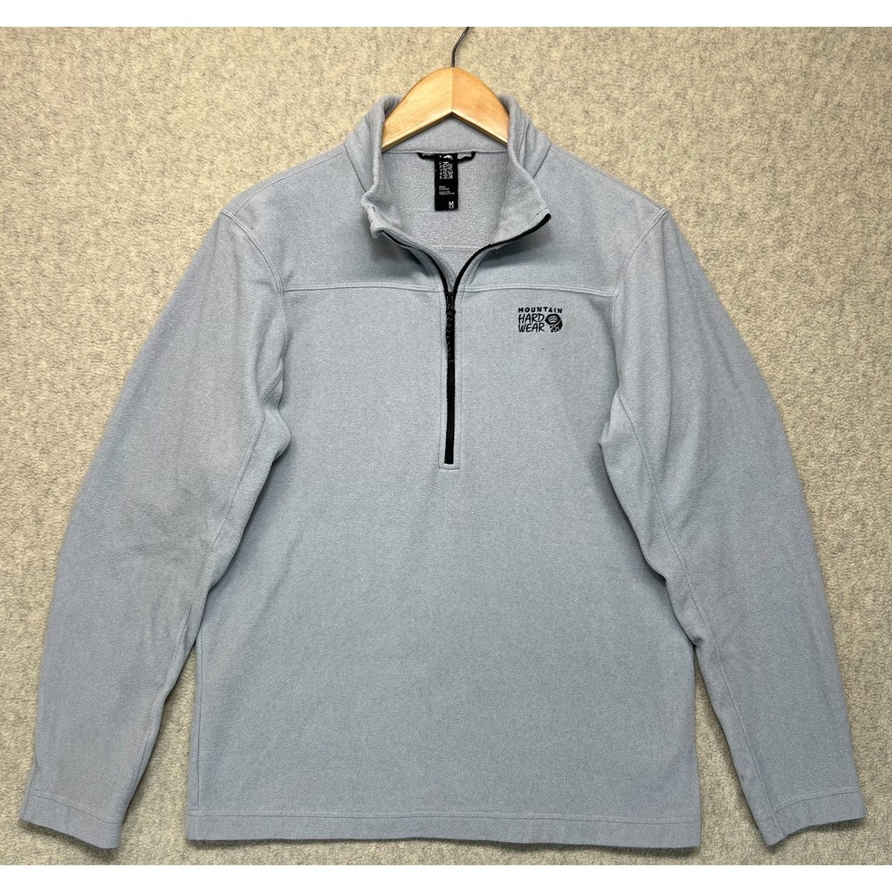 Mountain Hardwear Mens Pullover Sweater Light Gray Microchill‎ 2.0 1/2 Zip M
